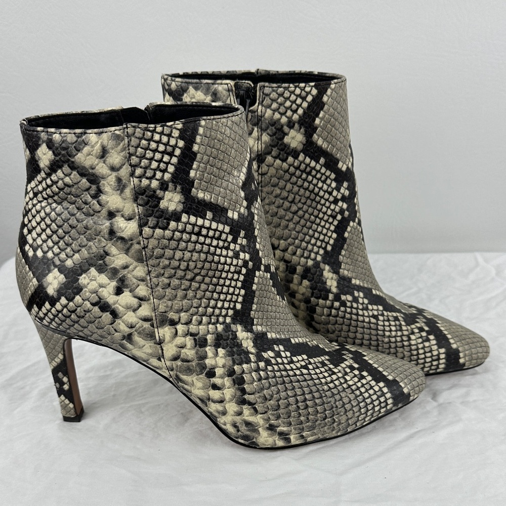 Banana Republic Leather Snakeskin Heeled Bootie